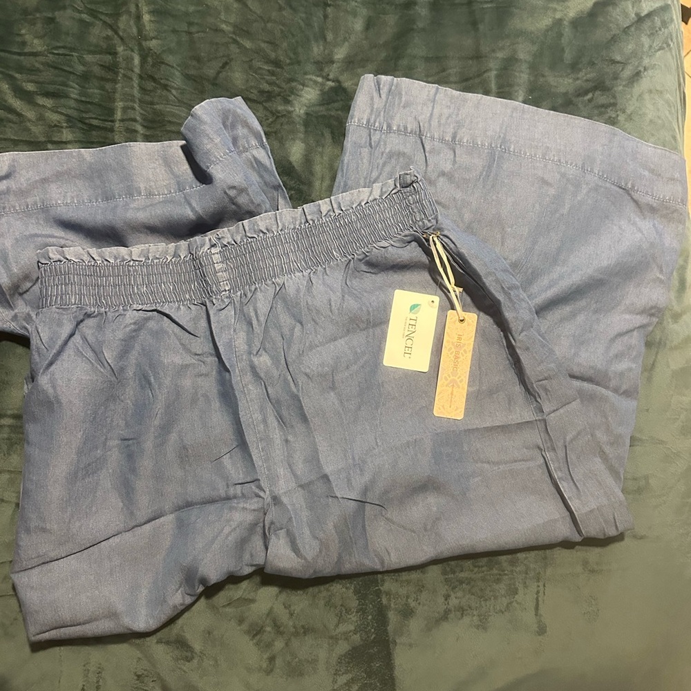 Iris Women's Casual Blue Capris